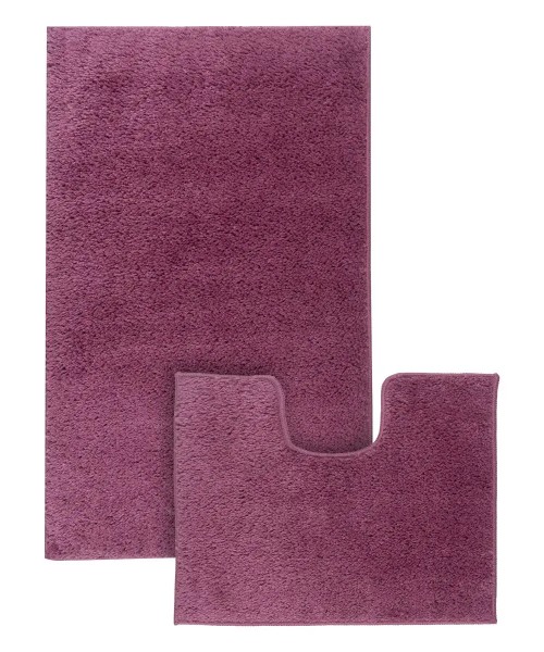 КОМПЛЕКТ ковриков для ванной ОДНОТОННЫЕ MAXIMUS UNIMAX CHERRY BUBBLE 60*100 50*60 см