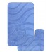 Набір із двох килимків для ванної на гумовій основі блакитний
