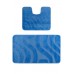 Набір із двох килимків для ванної на гумовій основі блакитний