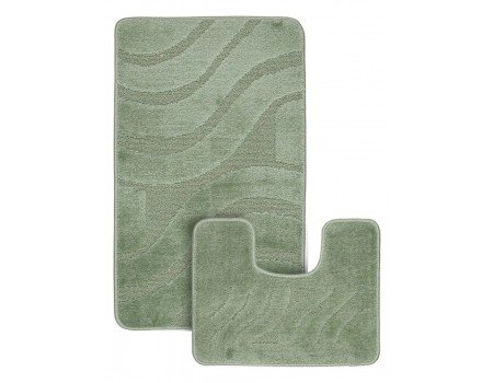 Набір килимків оливковий колір туалет ванна