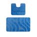 Набор из двух ковриков для ванной на резиновой основе голубой