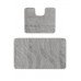 Набір килимків м'яких ванна туалет сірий колір