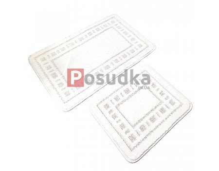 Набор белых ковриков в ванную Vonaldi 50*80 40*50 