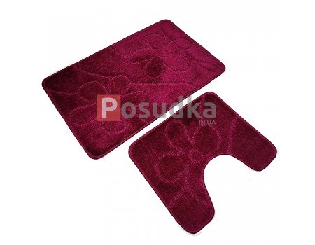 Коврики для ванной туалета на основе Vonaldi 50*80 40*50 Вишневый