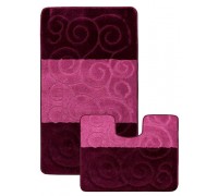 Набор ковриков ванна туалет MAXIMUS SILE DUSTY AUBERGINE 60*100 50*60 см