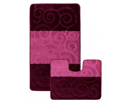 Набор фиолетовых ковриков для ванной на резиновой основе