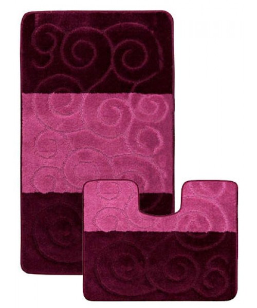 Набір килимків ванна туалет MAXIMUS SILE DUSTY AUBERGINE 60*100 50*60 см