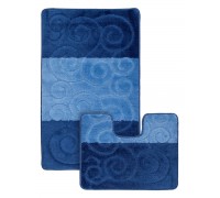 Набор ковриков ванна туалет MAXIMUS SILE D.BLUE 60*100 50*60 см