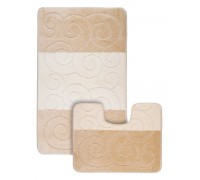 Набор ковриков ванна туалет MAXIMUS SILE BEIGE 60*100 50*60 см