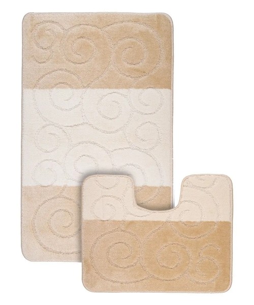 Набор ковриков ванна туалет MAXIMUS SILE BEIGE 60*100 50*60 см