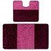 Набір фіолетових килимків для ванної на гумовій основі