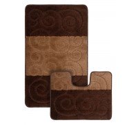 Набор ковриков ванна туалет MAXIMUS SILE BROWN 60*100 50*60 см