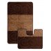 Комплект килимків для ванної, туалету MAXIMUS SILE BROWNi на гумовій основі коричневий