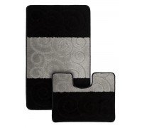 Набор ковриков ванна туалет MAXIMUS SILE BLACK 60*100 50*60 см