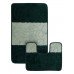 Килимки у ванній темно-зелені колір на гумовій основі