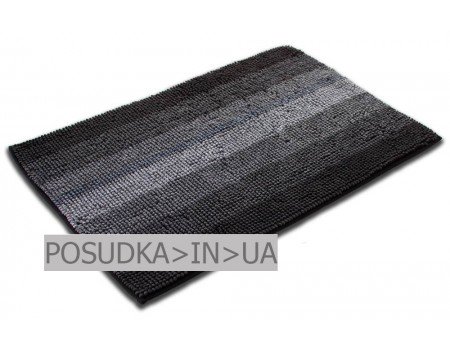 Килимок у ванну мікрофібру 60*90 см Махрамат ЧОРНО-СІРИЙ