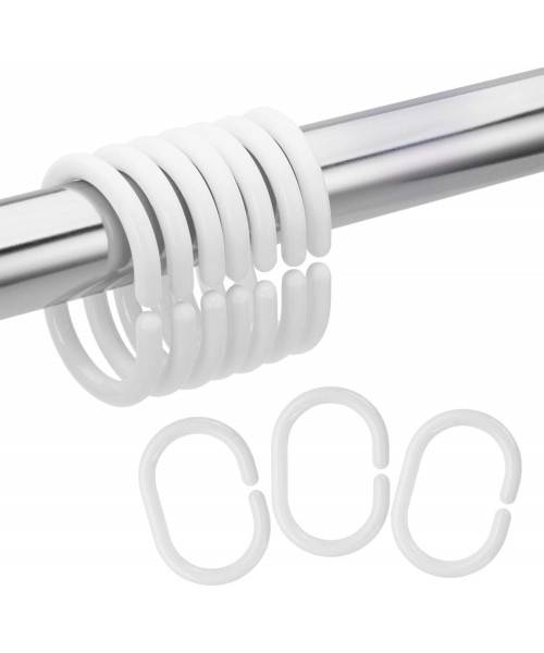 Кільця для шторки у ванну пластик білі 12 шт.