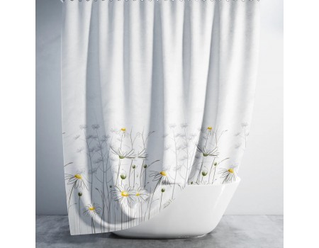 Занавеска для душа Tropik Daisy BS8441 Ромашки тканевая