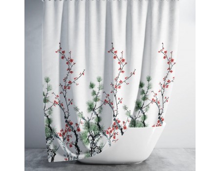 Занавеска для душа Tropik Daisy BS8441 Ромашки тканевая