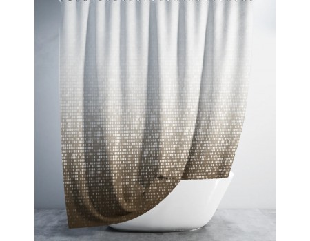 Занавеска для душа Tropik Polkadot BS6022 Бежевый горох тканевая