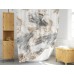 Широкая шторка для душа под мрамор серый бежевый цвет 