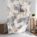 Широкая шторка для душа под мрамор серый бежевый цвет 