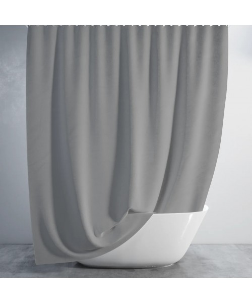 Тканевая штора для душа Jackline Colors BS0010 V6A-278 Однотонная серая полиестр 180*200 см