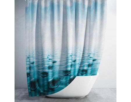 Фіранка для душу Tropik Stone BS5975 Морське каміння тканинна