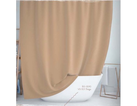 Шторка для ванної тканинна Jackline Colors BS0010 V3-501 Однотонна бежева поліестр