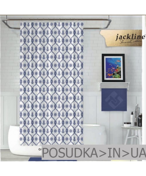 Тканевая штора для душа Jackline Cruize BS1481-7 Морская тема полиестр 180*200 см Тканевая штора для душа Jackline Cruize BS1481-7 Морская тема полиестр 180*200 см