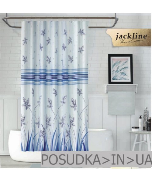 Тканевая штора для душа Jackline Fall BS9918-V1 Голубые цветы полиестр 180*200 см