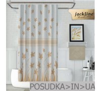Тканинна штора для душу Jackline Fall BS9918-V3 Бежеві квіти поліестр 180*200 см