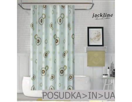 Шторка для ванной из ткани Jackline Fantasy BS7976-V3 Узор бежевый полиестр