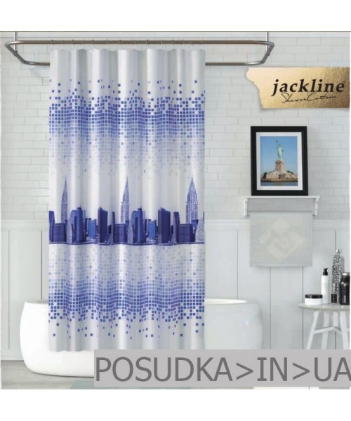 Тканевая штора для душа Jackline New York BS5063 Город полиестр 180*200 см