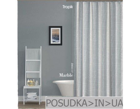 Занавеска для душа Tropik Marble BS3182 Паутина белая тканевая