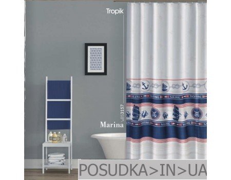 Занавеска для душа Tropik Marina BS3157 Морская тематика тканевая