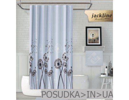 Шторка для ванної з тканини Jackline Dandellion BS2200 Кульбаба поліестр