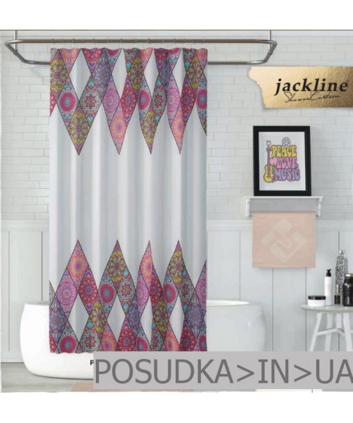 Тканевая штора для душа Jackline Patchwork BS10149 полиестр 180*200 см