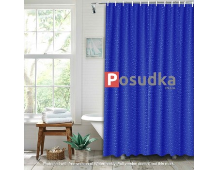 Шторка для ванной водоотталкивающая синяя