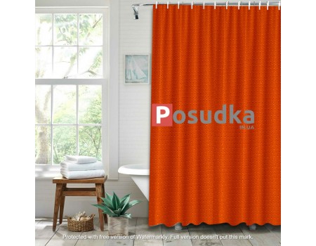 Шторка для ванной полиестр водоотталкивающая оранжевая