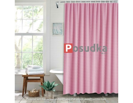Водовідштовхувальна штора тканина для ванної рожева