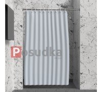 Шторка для ванної клейонка однотонна PEVA 180*180 см біла