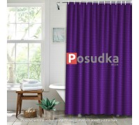 Штора для ванной однотонная тканевая Diamond 180*180 см фиолетовая
