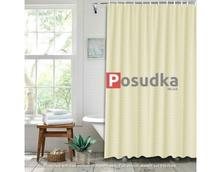  Шторка на поддон для душа однотонная светло-бежевая