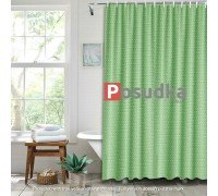 Штора для ванной однотонная тканевая Diamond 180*180 см салатовая