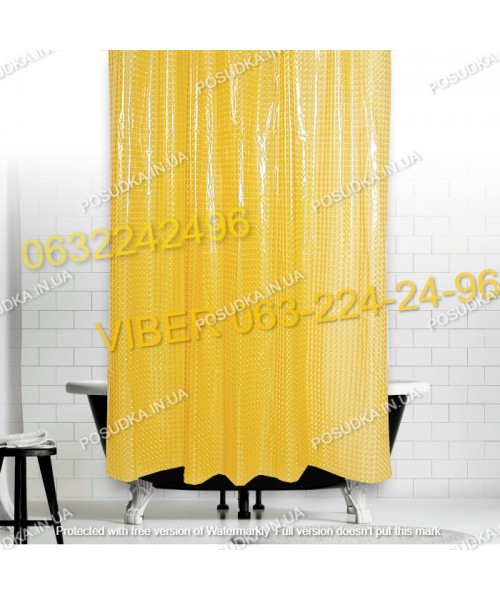 Силіконова шторка для ванної кімнати з 3 дюймом помаранчева