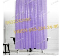 Силиконовая шторка для ванной комнаты с 3 д эффектом фиолетовая