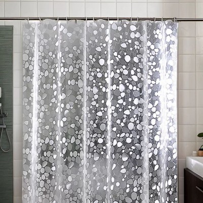 Шторка в ванную 3 Д Камушки 180"180 см