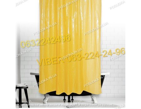Шторка для ванної плівки 3Д ефект помаранчева