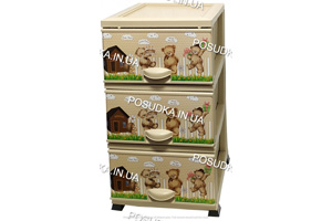 Пластиковый комод на 3 ящика